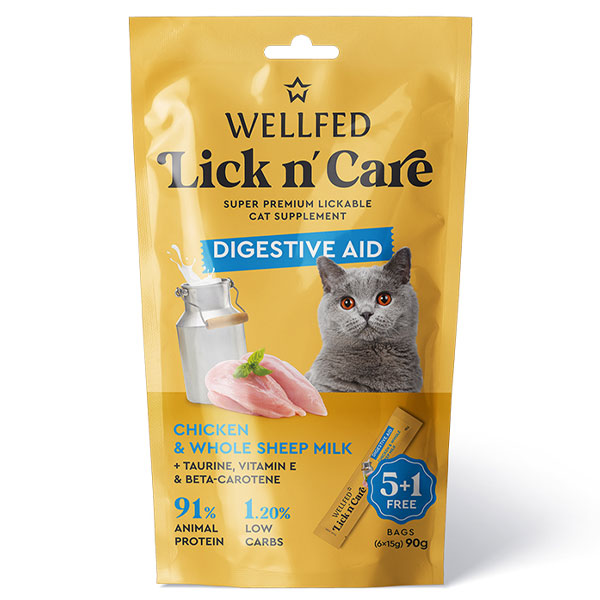 بستنی گربه ولفد مخصوص سلامت گوارش با طعم مرغ و شیر کامل گوسفند