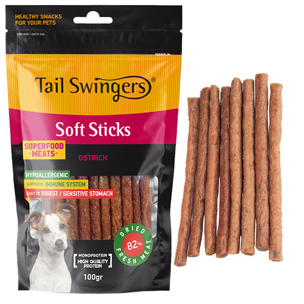 تشویقی سگ تیل سوینگرز مدل میله ای با طعم شتر مرغ