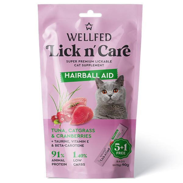 بستنی آنتی هربال گربه ولفد با طعم ماهی تن و علف گربه و کرنبری