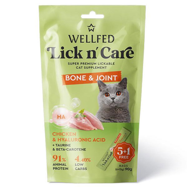 بستنی گربه ولفد مخصوص سلامت استخوان و مفاصل با طعم مرغ و اسید هیالورونیک