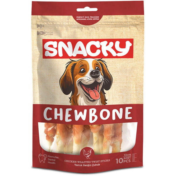 تشویقی سگ اسنکی مدل Chicken Wrapped Twist Sticks