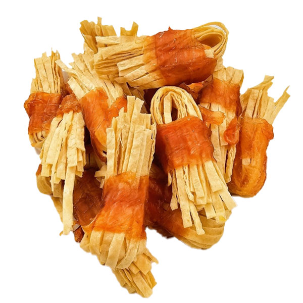 تشویقی سگ مدل دورپیچ مرغ و هویج