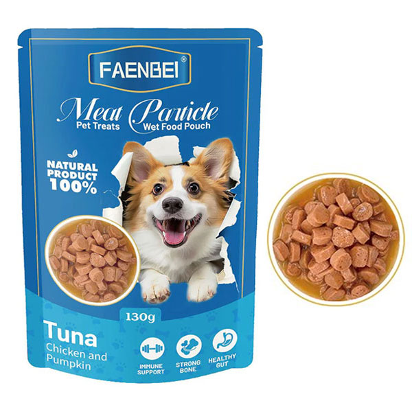 پوچ چانکی سگ فنبی طعم ماهی تن و مرغ و کدو حلوایی
