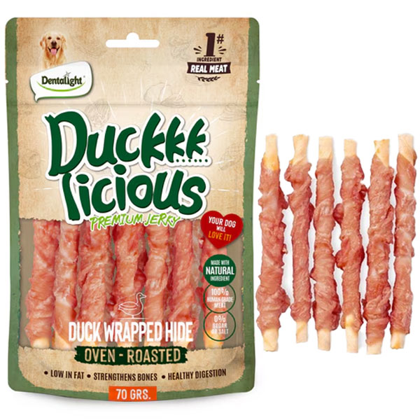 تشویقی سگ دنتالایت مدل Duck Wrapped Hide