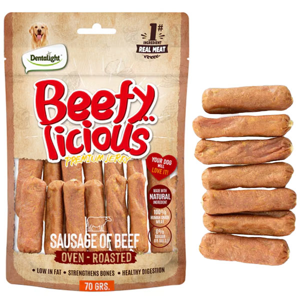 تشویقی سگ دنتالایت مدل Sausage of Beef